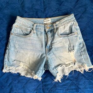 Youth light wash jean shorts
